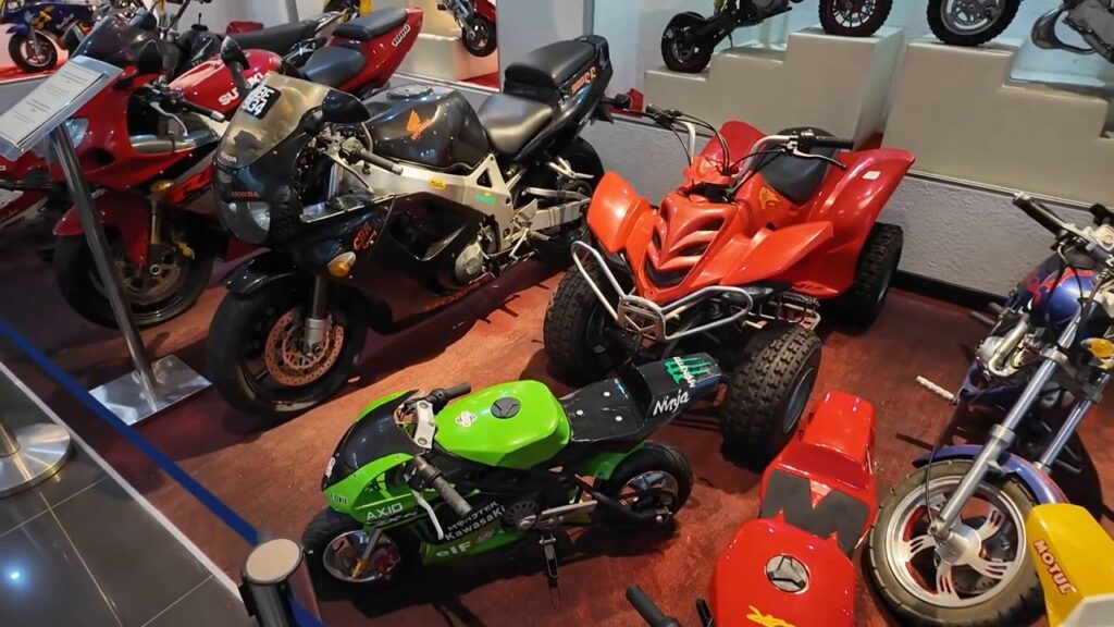 Seized motorbikes and ATVs at the Royal Malaysian Customs Museum