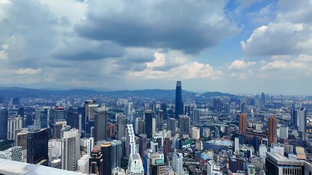 View of Merdeka 118 and the city from the KL Tower Sky Deck