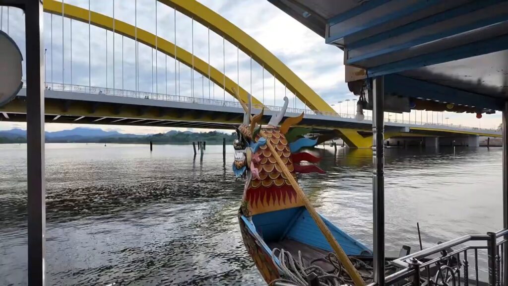 Dragon boat on the Perfume River in Hue