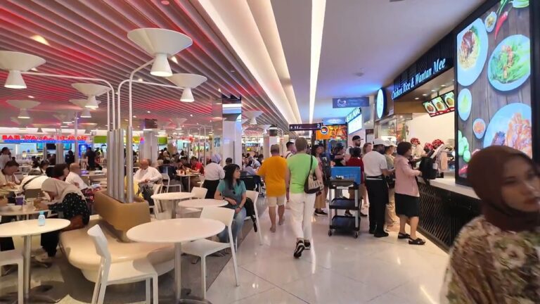 Busy seating area at Signatures Food Court in Suria KLCC