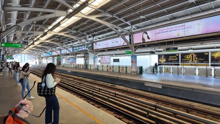 BTS Skytrain platform in Bangkok
