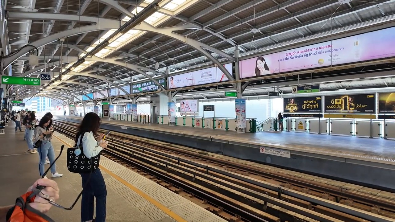 BTS Skytrain platform in Bangkok