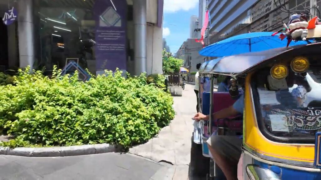 Tuk-tuk parked on Sukhumvit Road