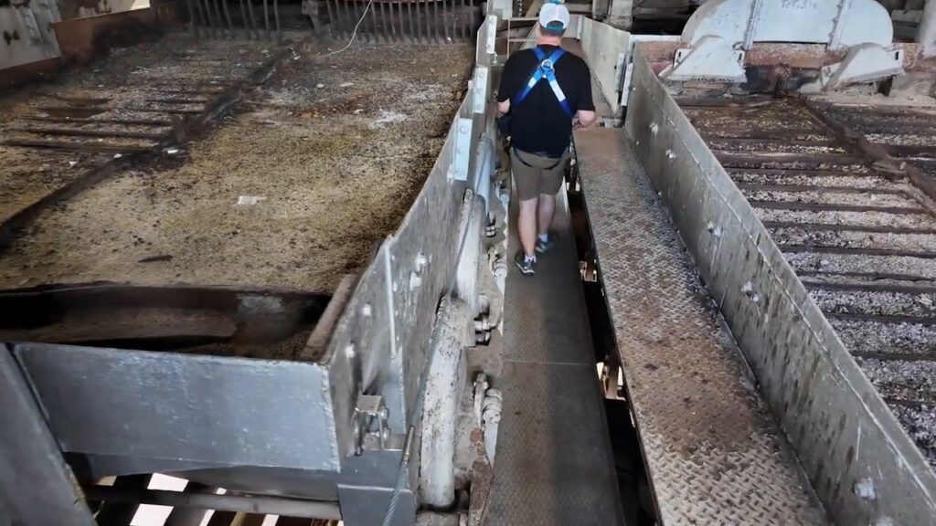 Bucket line conveyor inside Tin Dredge No. 5