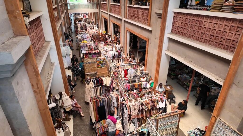 Two floors of stalls at Ubud Art Market
