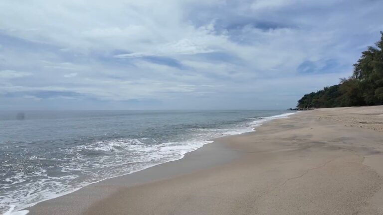 Quiet stretch of Teluk Cempedak beach in Kuantan
