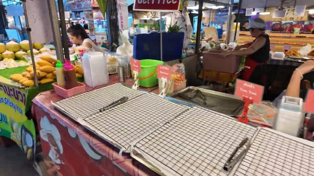 Food stall at the Train Night Market Srinakarin