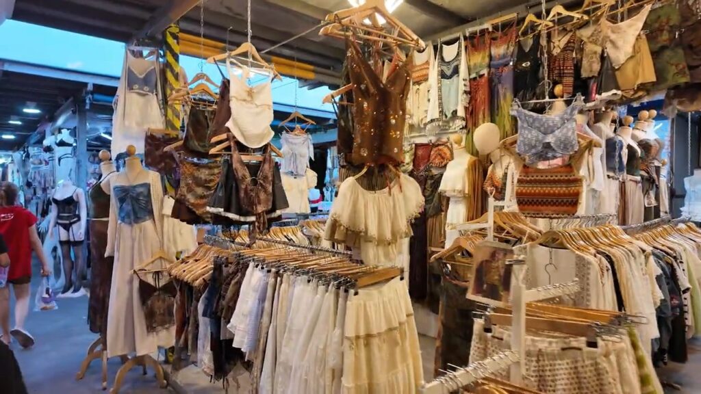 Vintage clothing and accessories at the Train Night Market