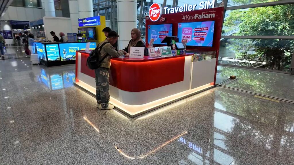 Traveller SIM booth at KLIA