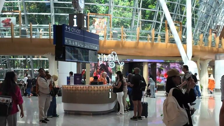 Information desk under the atrium at Kuala Lumpur International Airport